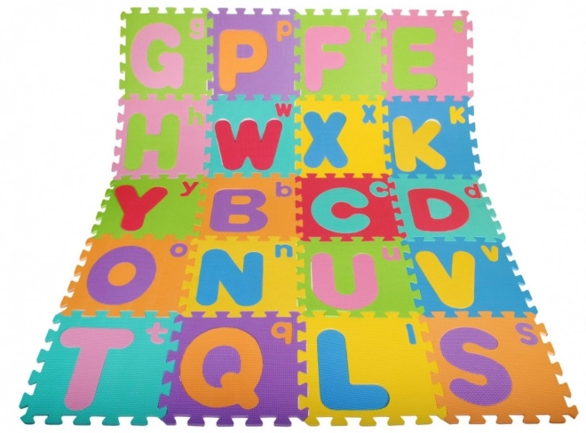 Pjenaste puzzle Slova za djecu 3+ EVA pjena + Velika mala slova Abeceda + Podloga za pod