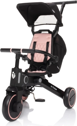 Dječja tricikla 7 u 1 X Trike – Kvarcno ružičasta