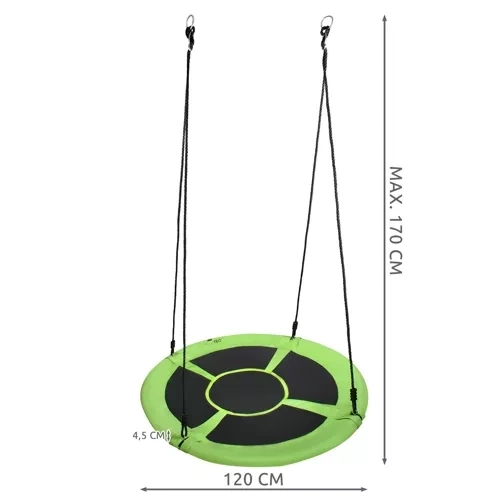 Ljuljačka Roda gnijezdo 100cm zeleno-crna 23514