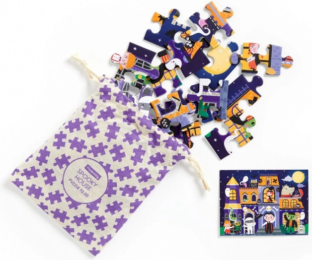 Puzzle Strašidanja kuća od Mudpuppy u platnenoj vrećici