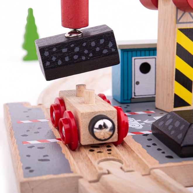 Bigjigs Rail Ugljenokop s dizalicom