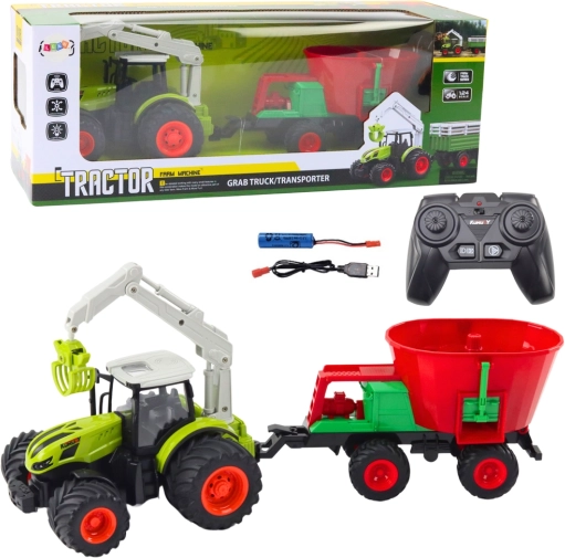 RC traktor sa sijačicom i okretnim hvatačem 2.4 GHz