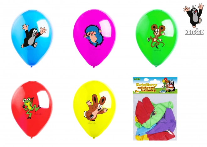 Balon na napuhavanje Krtek i prijatelji 30 cm - set od 5 komada