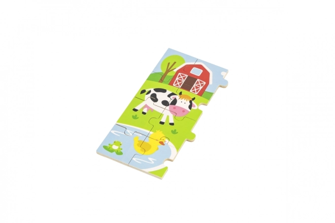 Drvene puzzle 24 dijelova - farma