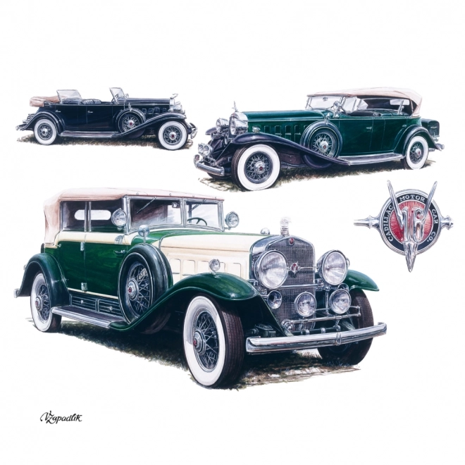 NOTIQUE Bilježnica Kalendar Klasični Automobili – Václav Zapadlík, 2025, 30 x 30 cm