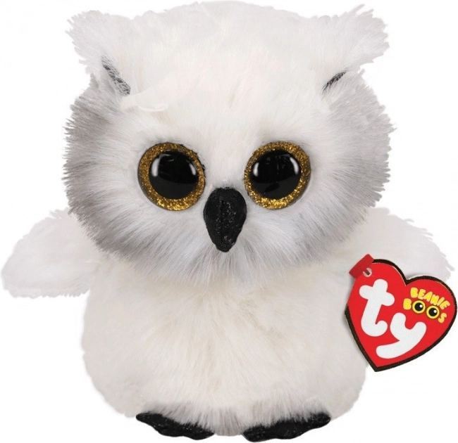 TY Beanie Boos maskota - Sova Austin 15 cm bijela