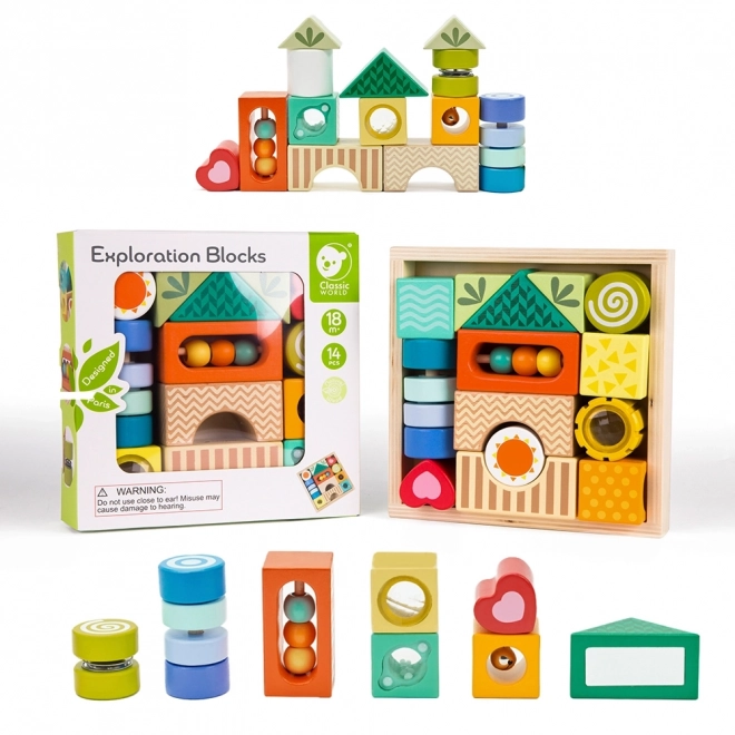 Drvene senzorne kocke Classic World Montessori