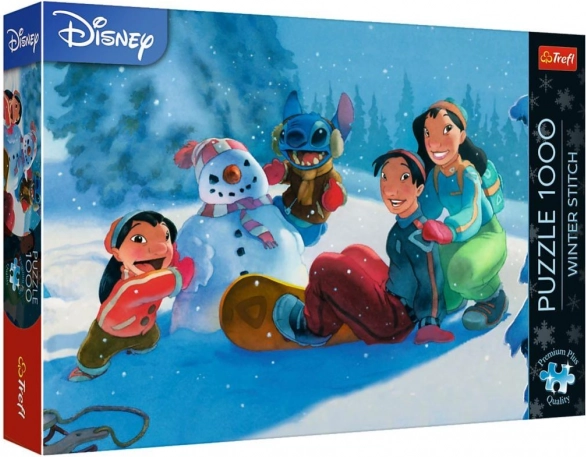 Puzzle Premium Plus Zima sa Stitchem 1000 dijelova
