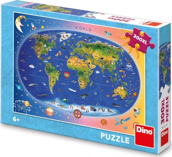 Dino dječja karta puzzle 300 XL dijelova