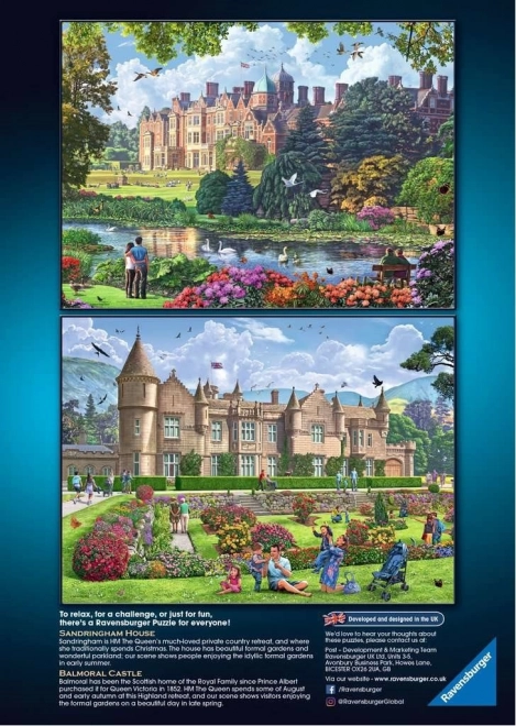 Ravensburger puzzle Kraljevske rezidencije Velike Britanije 4x500 komada