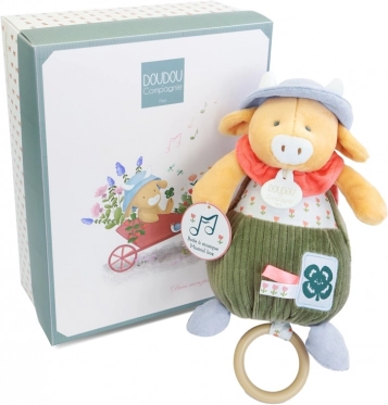 Poklon set Plišana kravica Aneth koja svira melodiju 20 cm
