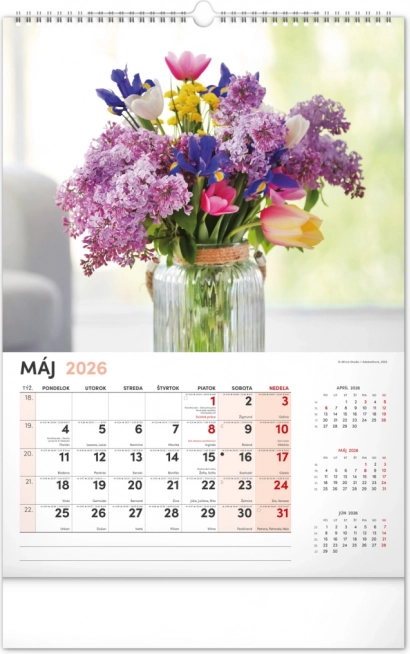 Zidni kalendar Cvijeće 2026