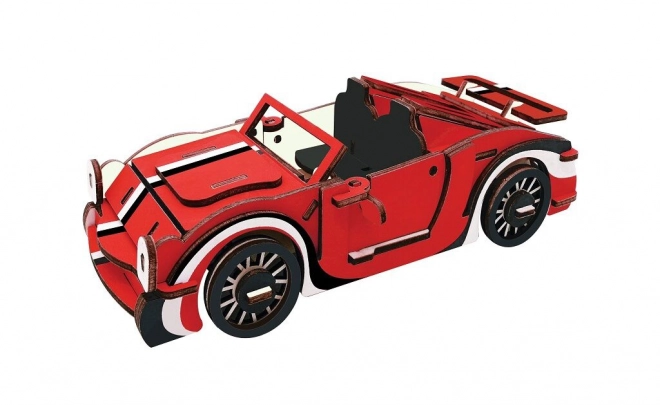 Woodcraft Drvene 3D puzzle Crveni kabriolet
