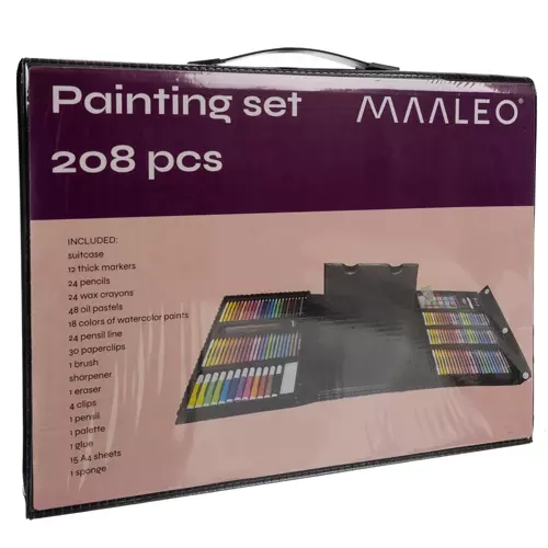 Malerski set u kovčežiću - 208 kom Maaleo 21645