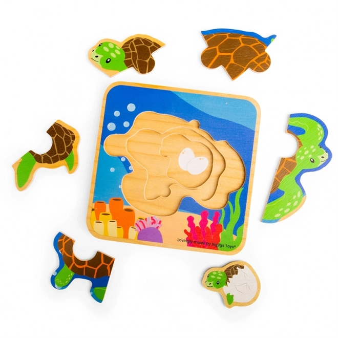Bigjigs Toys Puzzle Životni ciklus Želve