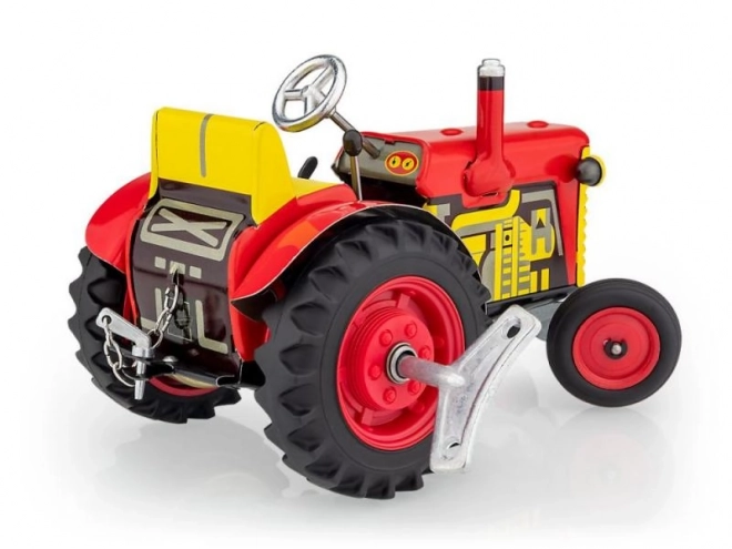 Traktor Zetor s prikolicom crveni na ključ metal 28cm Kovap u kutiji