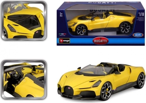 Metalni model automobila 1:18 BBURAGO Bugatti Mistral žuti