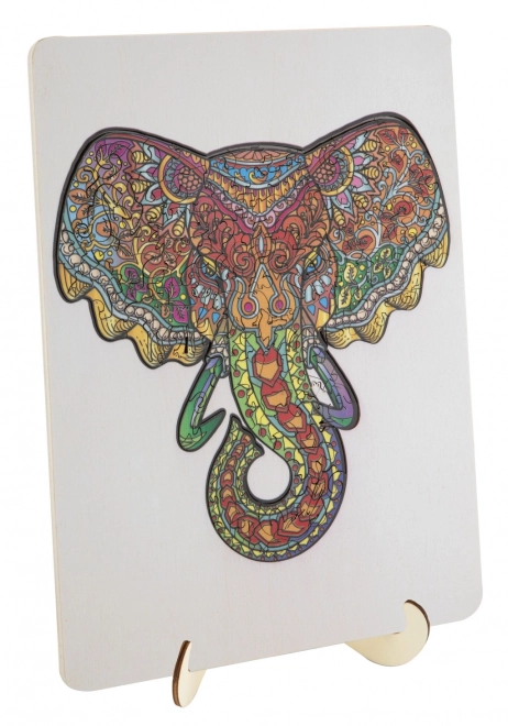Obrisne drvene puzzle slon