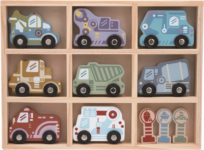 Set drvenih autića s policom 2Kids Toys