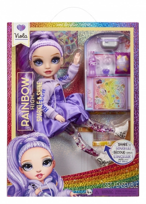 Rainbow High Sjaj i Sjaj Moda lutka - Viola (Ljubičasta)