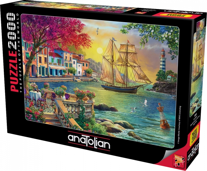 Puzzle Prekrasan zalazak sunca nad lukom 2000 dijelova