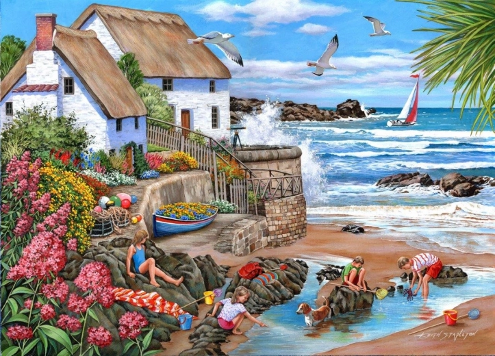 Puzzle Kućica na obali 1000 dijelova