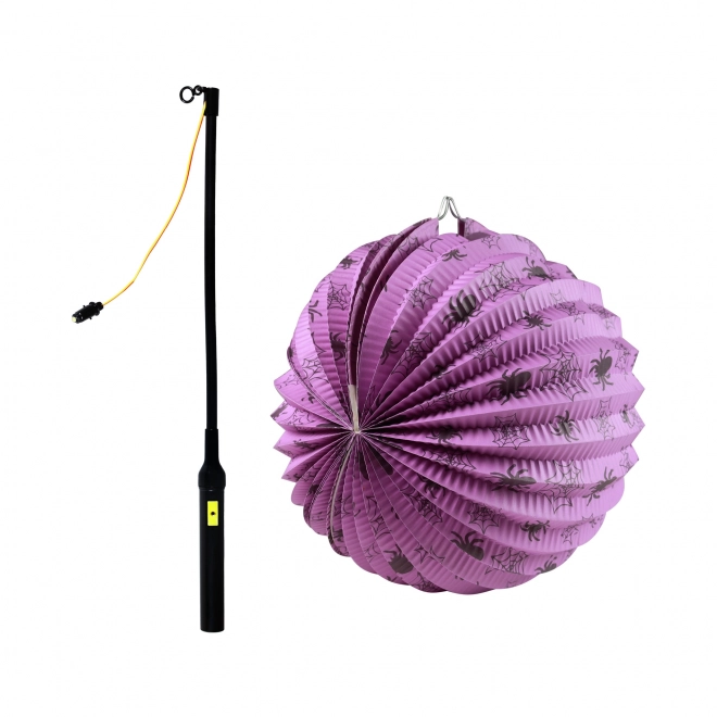 Lampion Halloween pauci 25 cm sa svjetlećim štapićem 40 cm