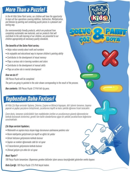 Boja razdjelnik puzzle - 100 dijelova