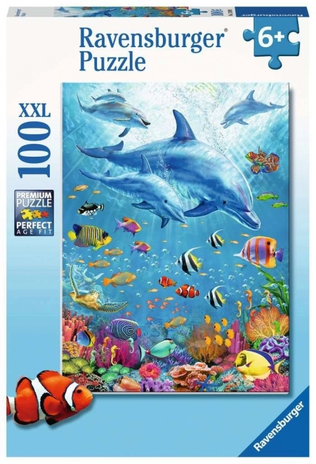 Ravensburger Puzzle Među dupinima XXL 100 komada