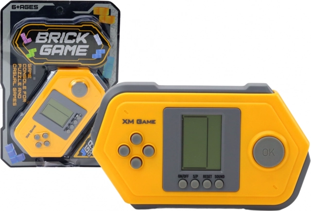 elektronička džepna konzola Tetris Brick Game – sivo‑žuta