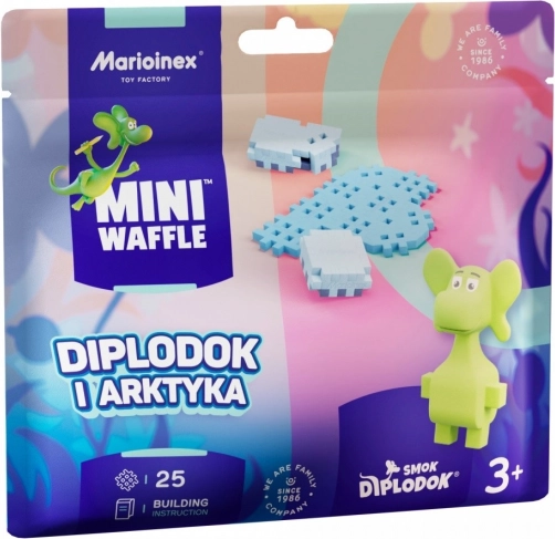 Konstruktor Mini Waffle – Diplodok i Arktika, vrećica 25 dijelova