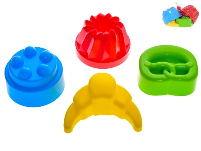 Kalupi za pijesak bábovke 10-12 cm 4 kom u mrežici