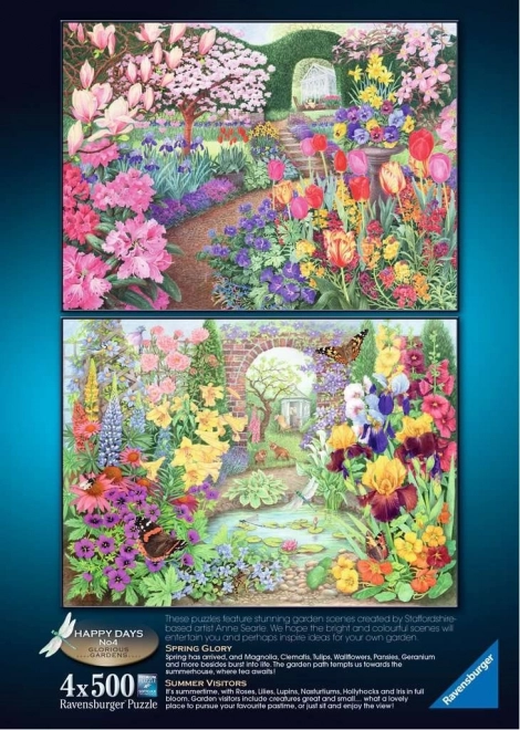 RAVENSBURGER Puzzle Prekrasni vrtovi 4x500 dijelova