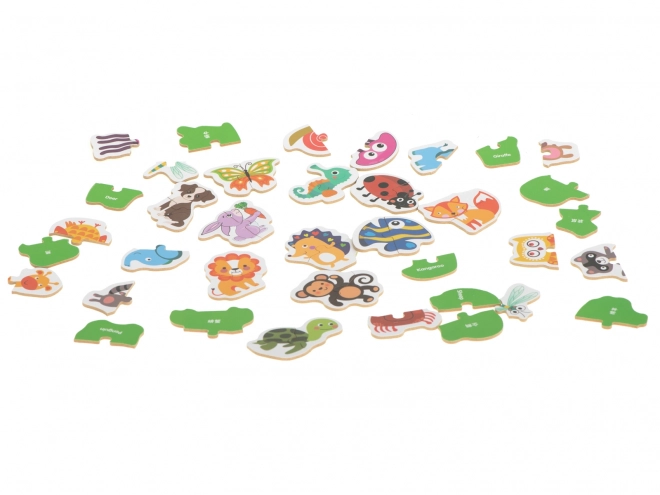 Puzzle s motivima životinja u limenoj kutiji
