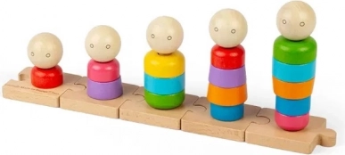 Dugin set za slaganje obitelji od drva BIGJIGS TOYS