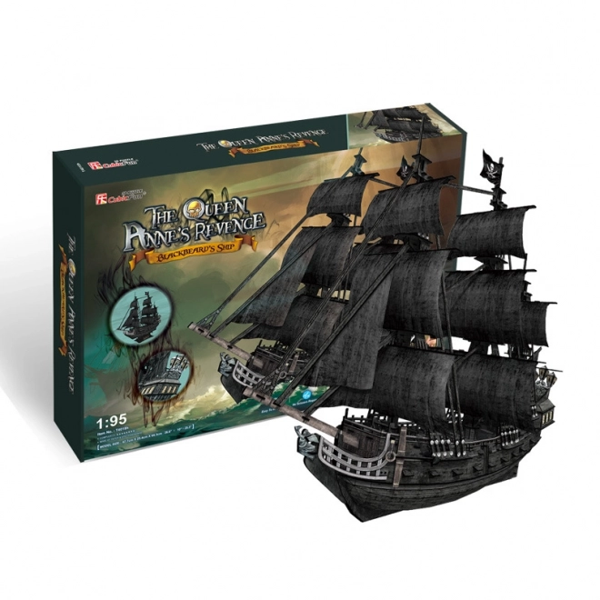 3D puzzle Jedrenjak Queen Anne's Revenge od CubicFun