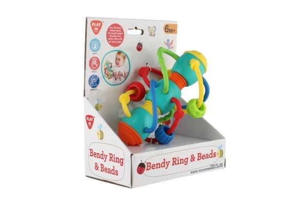 Zvečka/grizalo spirala s kuglicama plastika 16x10cm u kutiji 17x20x10cm 6m+