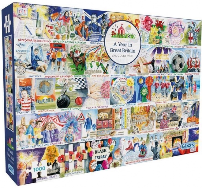 Puzzle Godina provedena u Velikoj Britaniji 1000 dijelova