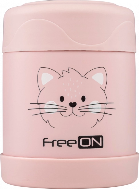 FreeON Termo posuda za hranu od nehrđajućeg čelika 350 ml - ružičasta