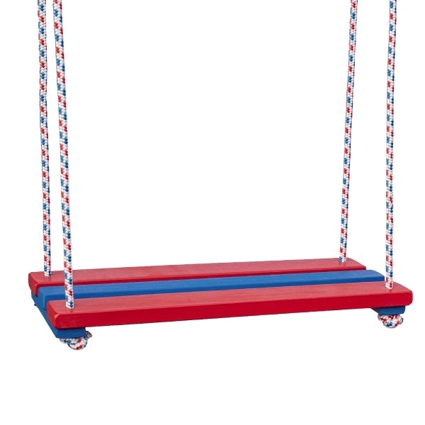 Ljuljačka/Ljuljačka daska drvena šarena 46x20cm nosivost 80kg u vrećici