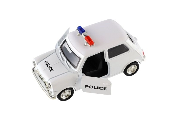Auto policija retro 11cm metal / plast na povratni pogon na baterije sa svjetlom 4 vrste