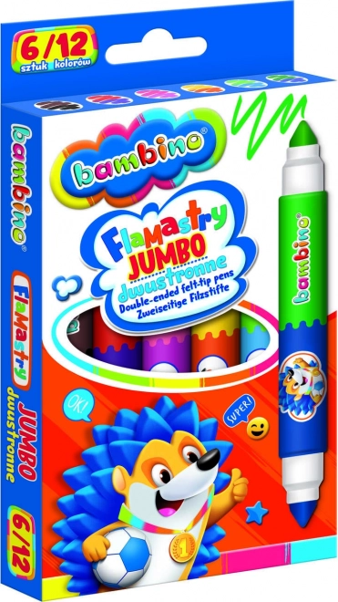 Dvostrani dvobojni markeri Bambino - 6 komada