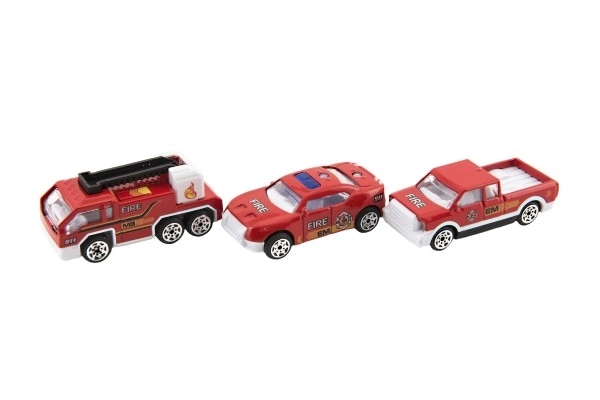 Auto vatrogasci kov/plast 7cm slobodnog hoda mix vrsta 12 komada u kutiji