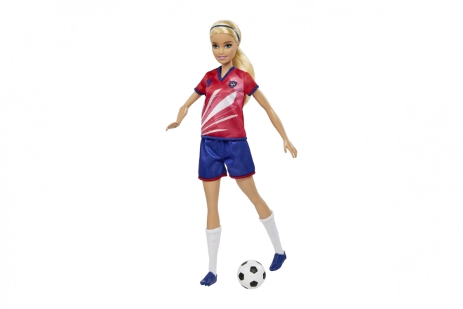 Barbie nogometna lutka u crvenom dresu