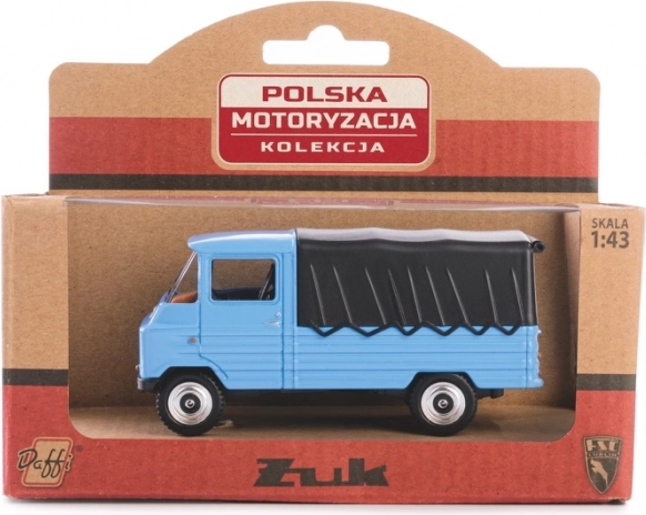 metalni model dostavnog vozila ŻUK PRL u mjerilu 1:43 – plavi