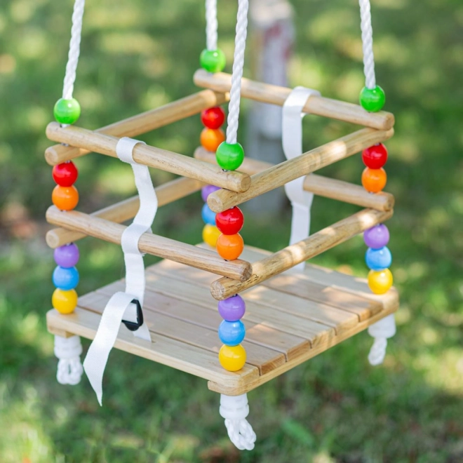 Drvena ljuljačka s perlicama Bigjigs Toys
