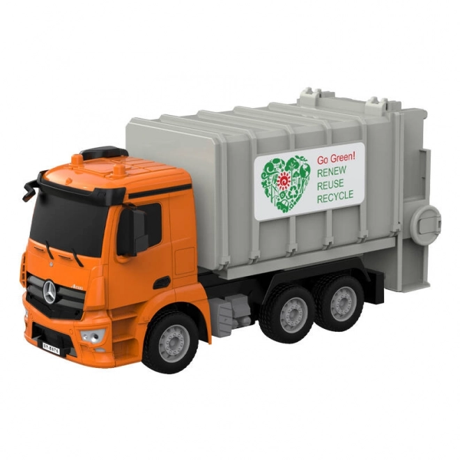 RC kamion smećar na daljinsko upravljanje 1:26 Double Eagle (narančasti) Mercedes-Benz Antos E676-003