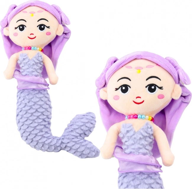 Plišana Morska Sirena s Koralnim Repom Ljubičasta 32cm