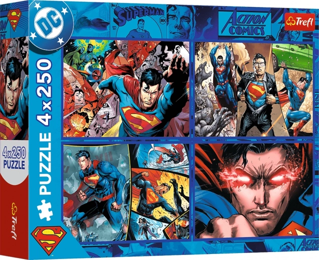 Puzzle 4x250 Hrabrost SUPERMANA TREFL