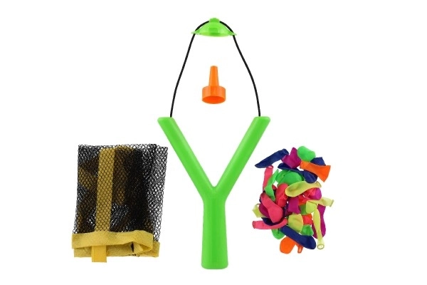 Praćka s vodenim bombama/balonima 36 kom plastika 14x19cm 2 boje u vrećici